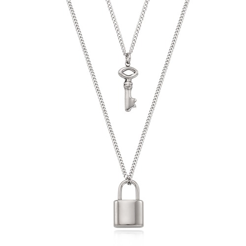 Key &amp; Lock Chain Necklace (가토현우 착용)
